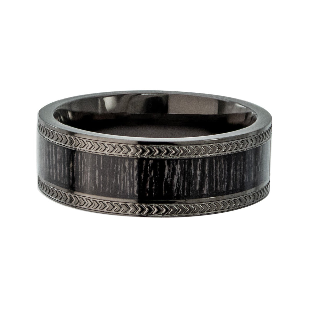 Ring Herren Edelstahl Holz silber Geschenkidee Männer Gravur 