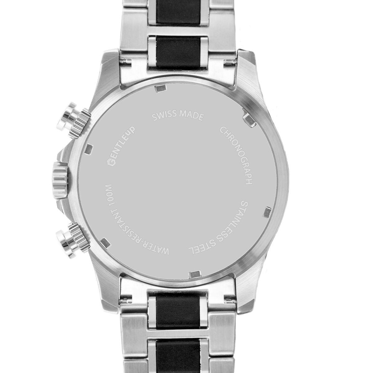 Schweizer Uhr MASTER XL Schwarz-Silber
