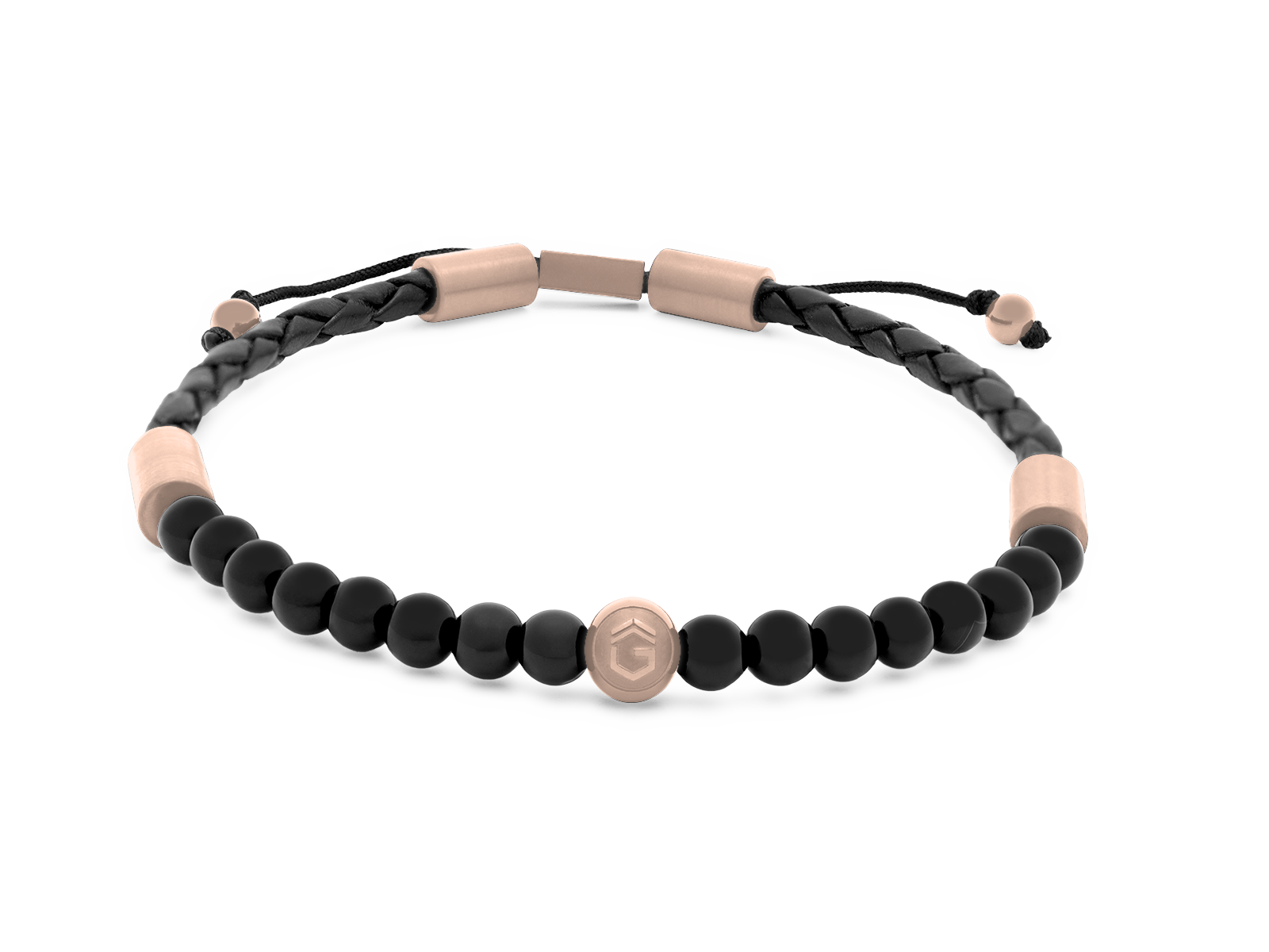 Herrenarmband TERRA Slim - Silber • Onyx