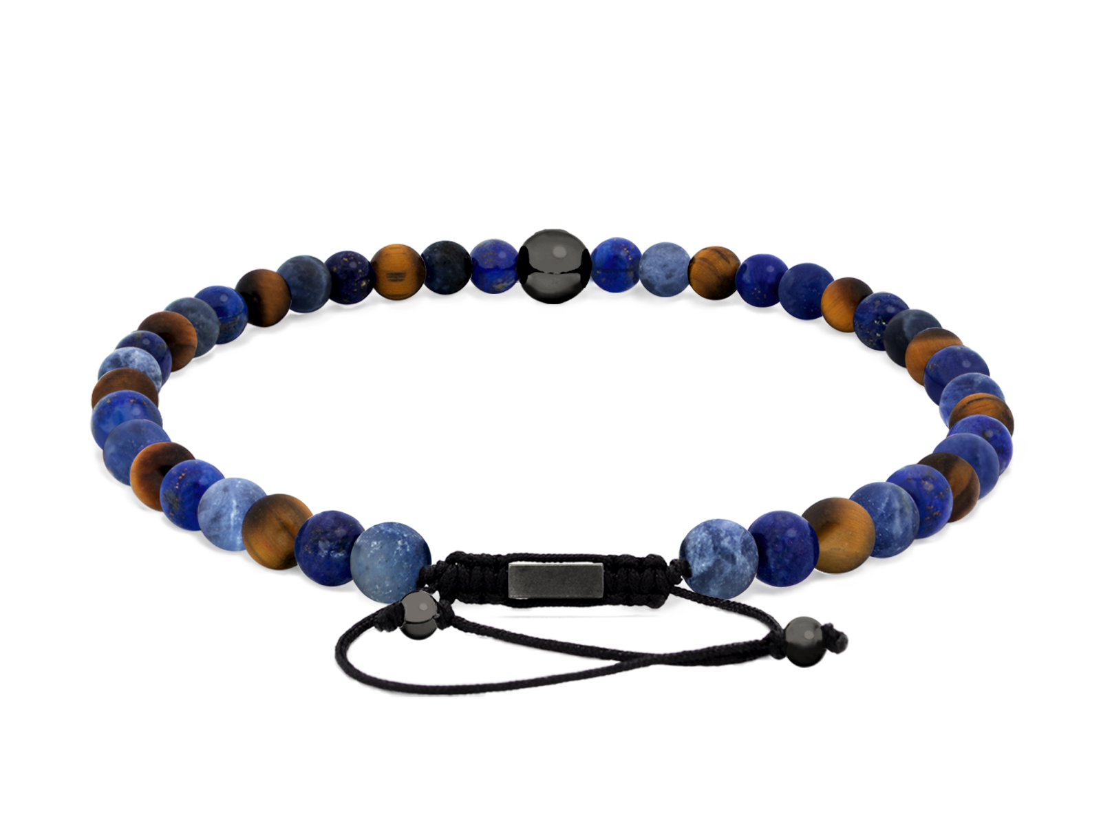 Kugelarmband Classic S4-4 • Lapis Lazuli | Tigerauge