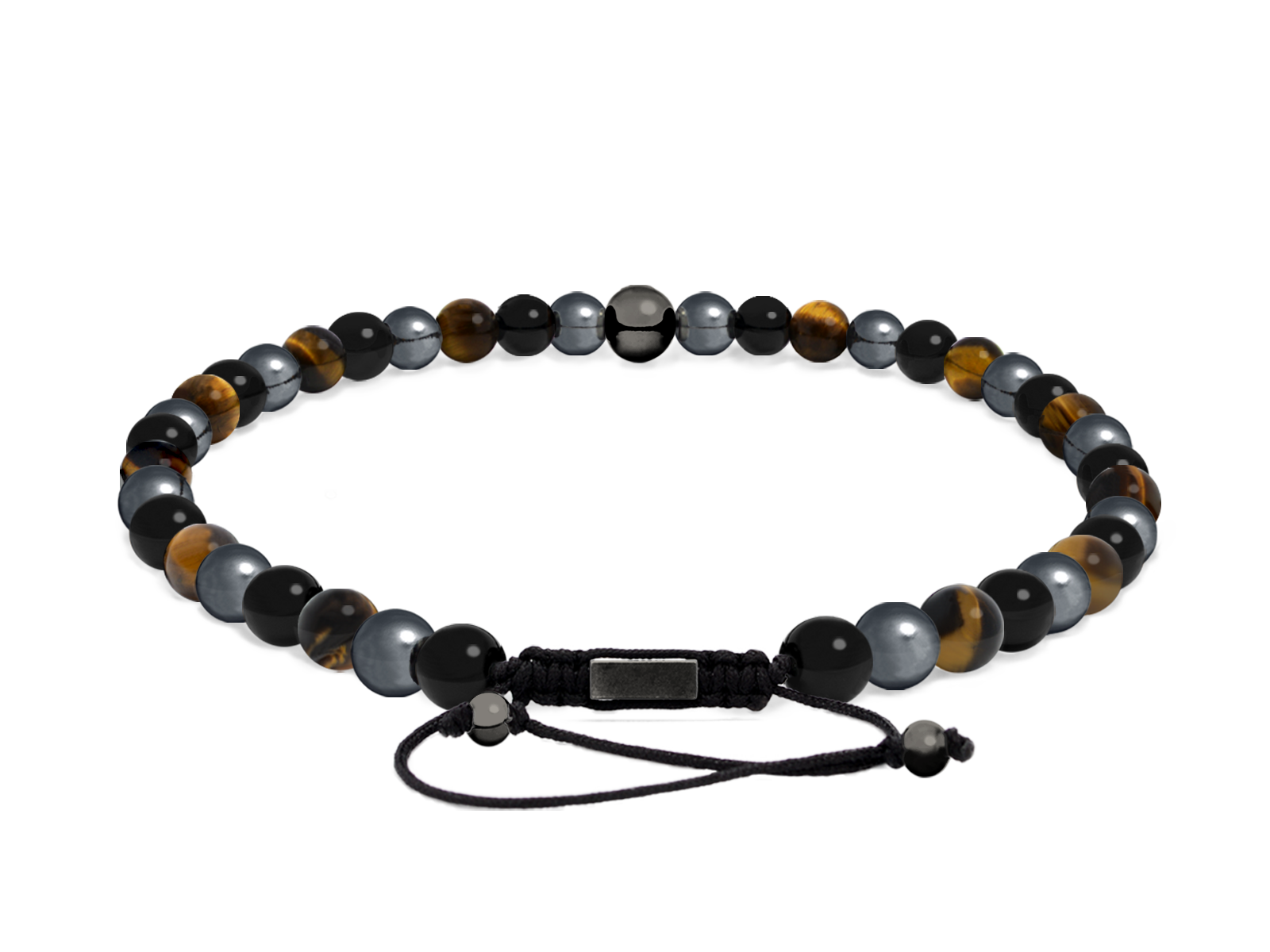 Kugelarmband Classic S4-4 • Hämatit | Onyx