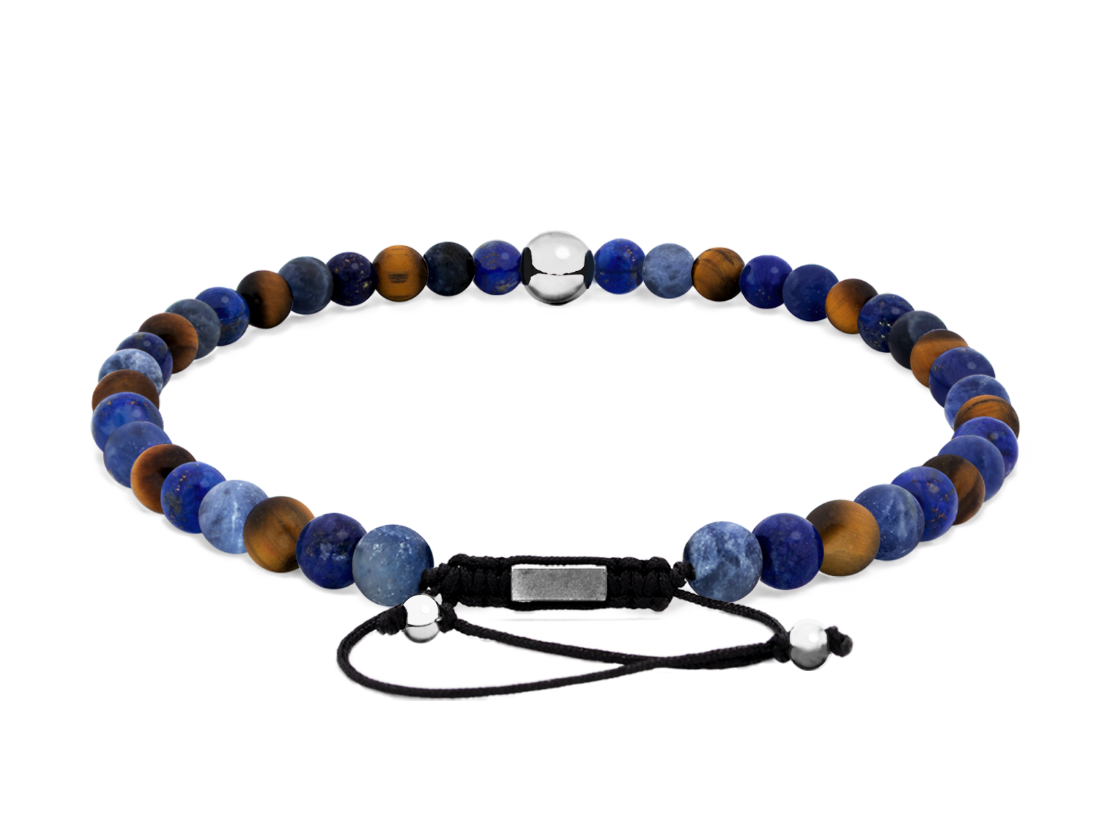 Kugelarmband Classic S4-1 • Lapis Lazuli | Tigerauge