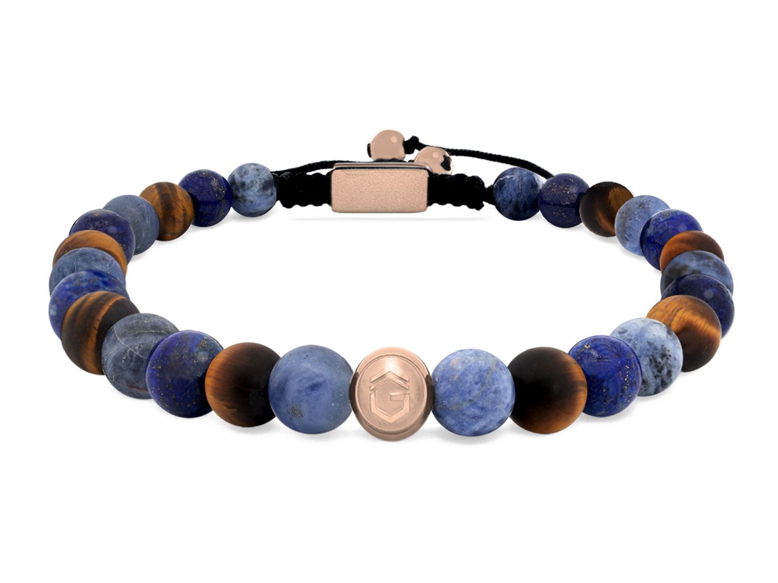 Kugelarmband Classic S6-3 • Lapis Lazuli | Tigerauge