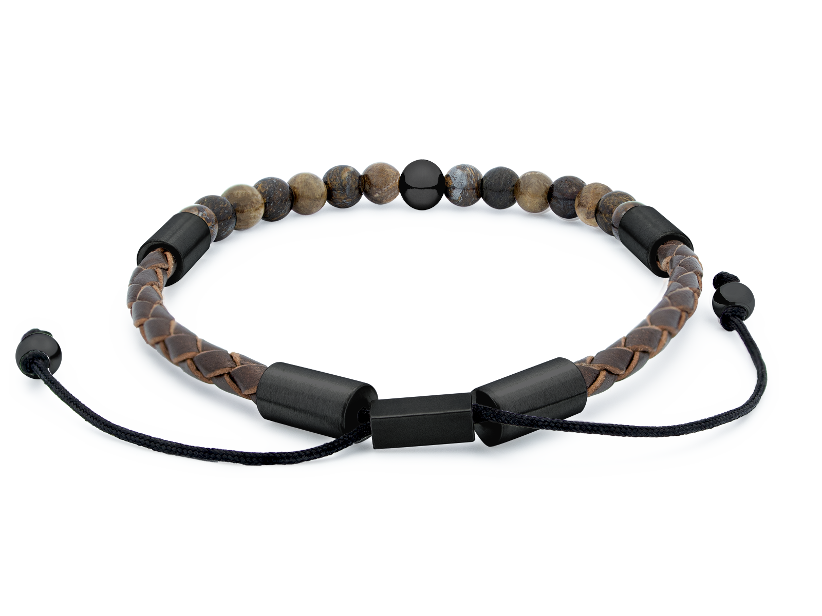 Herrenarmband TERRA Slim - Schwarz • Bronzit