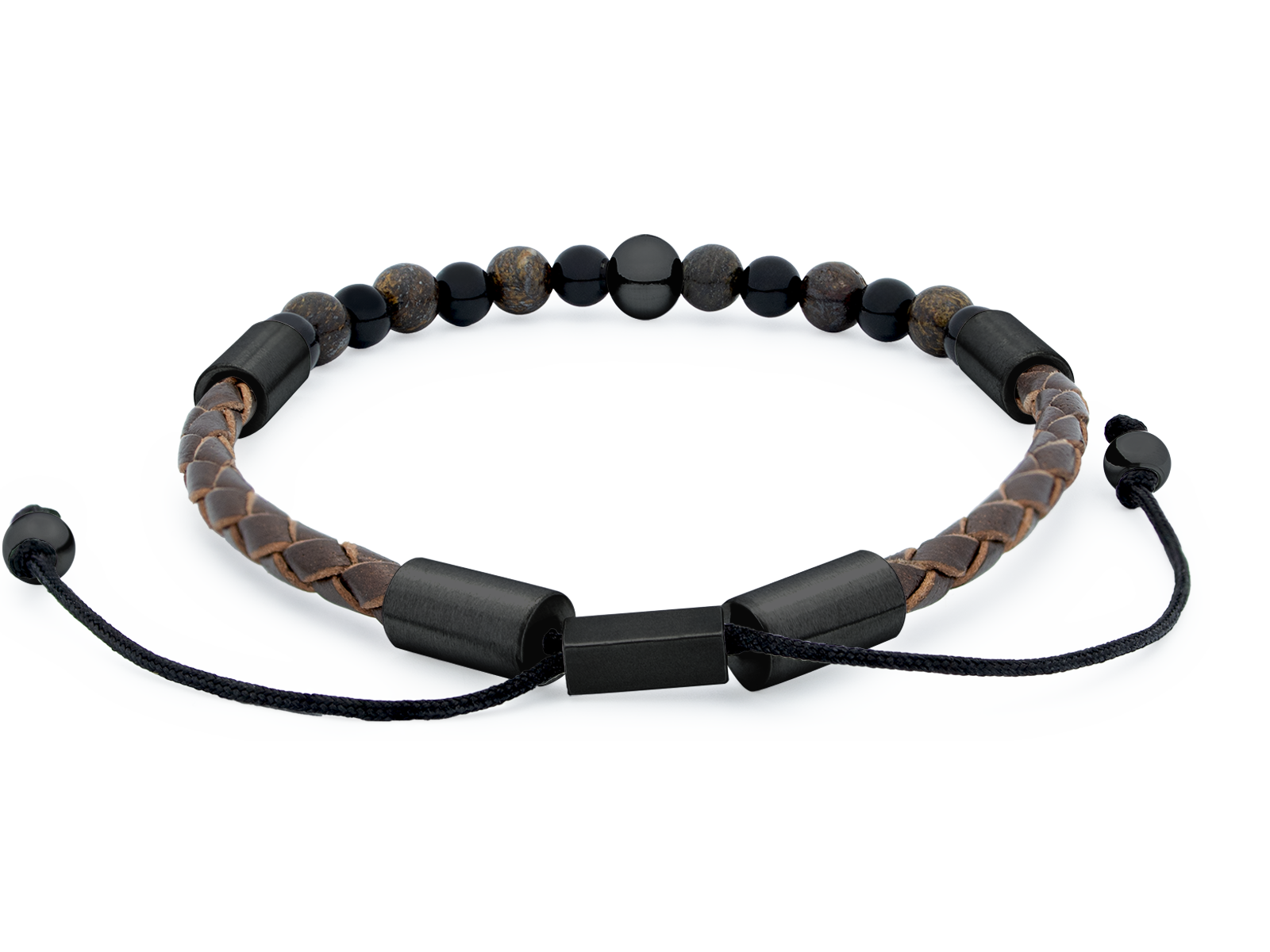 Herrenarmband TERRA Slim - Schwarz • Bronzit | Onyx