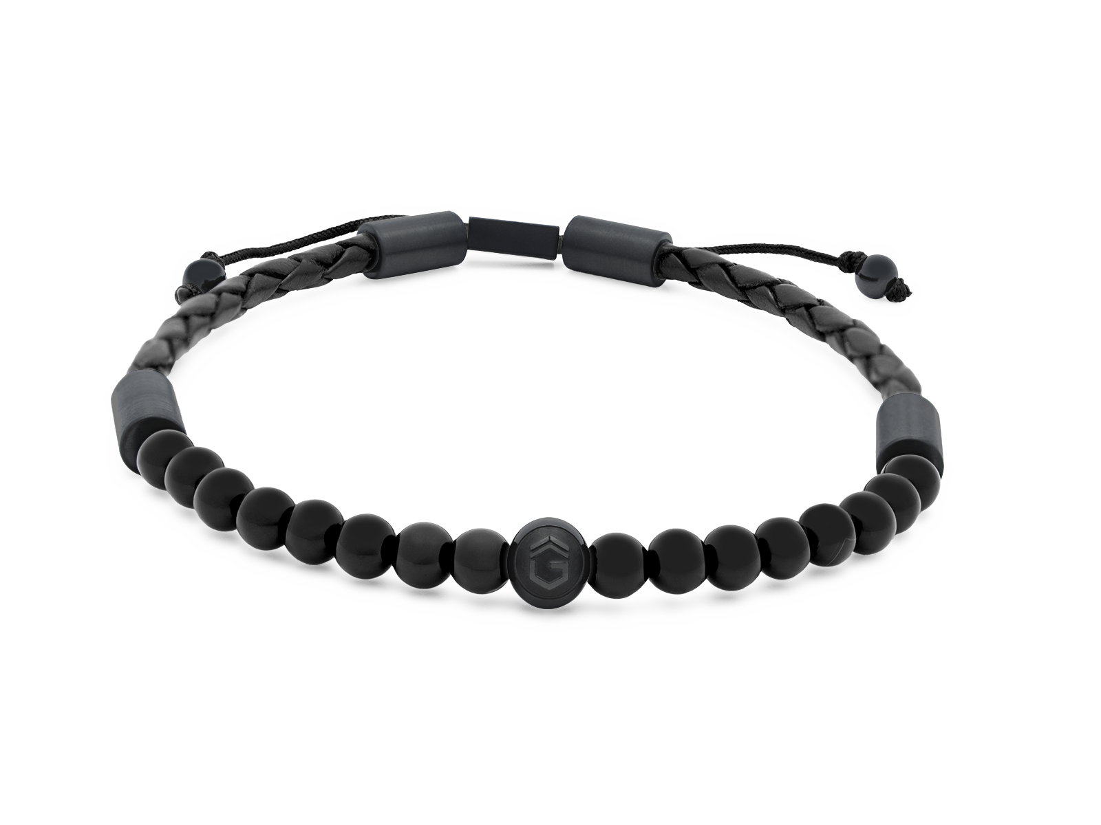 Herrenarmband TERRA Slim - Silber • Onyx