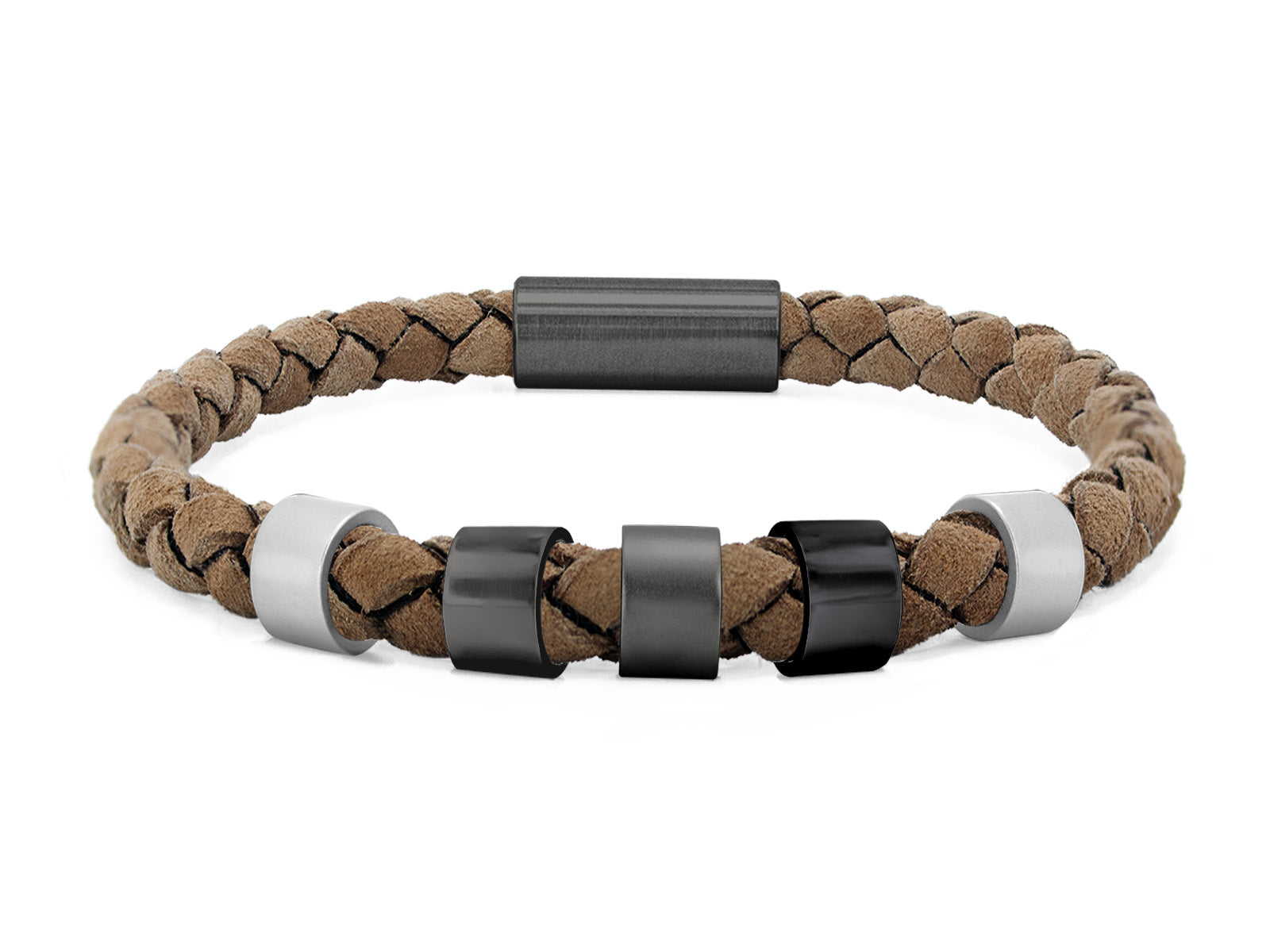 Herrenarmband VELOURS geflochten • Beige