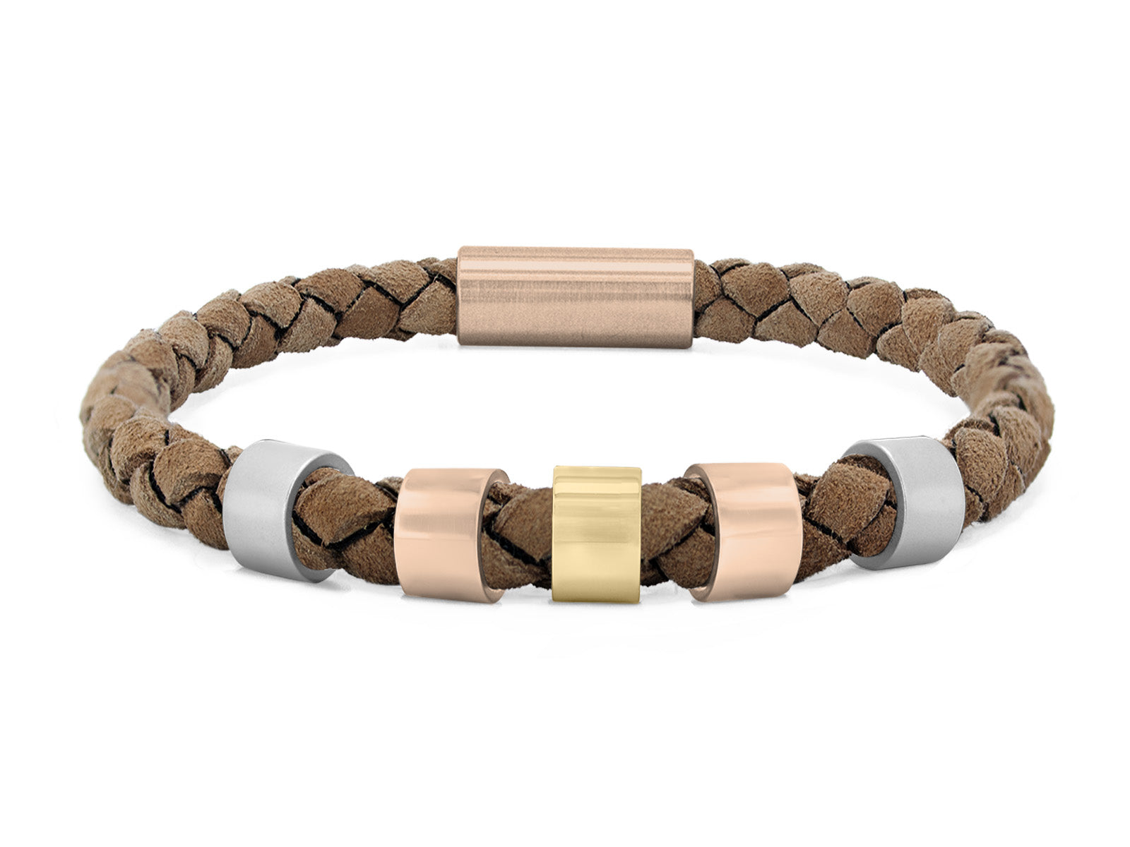 Herrenarmband VELOURS geflochten • Beige