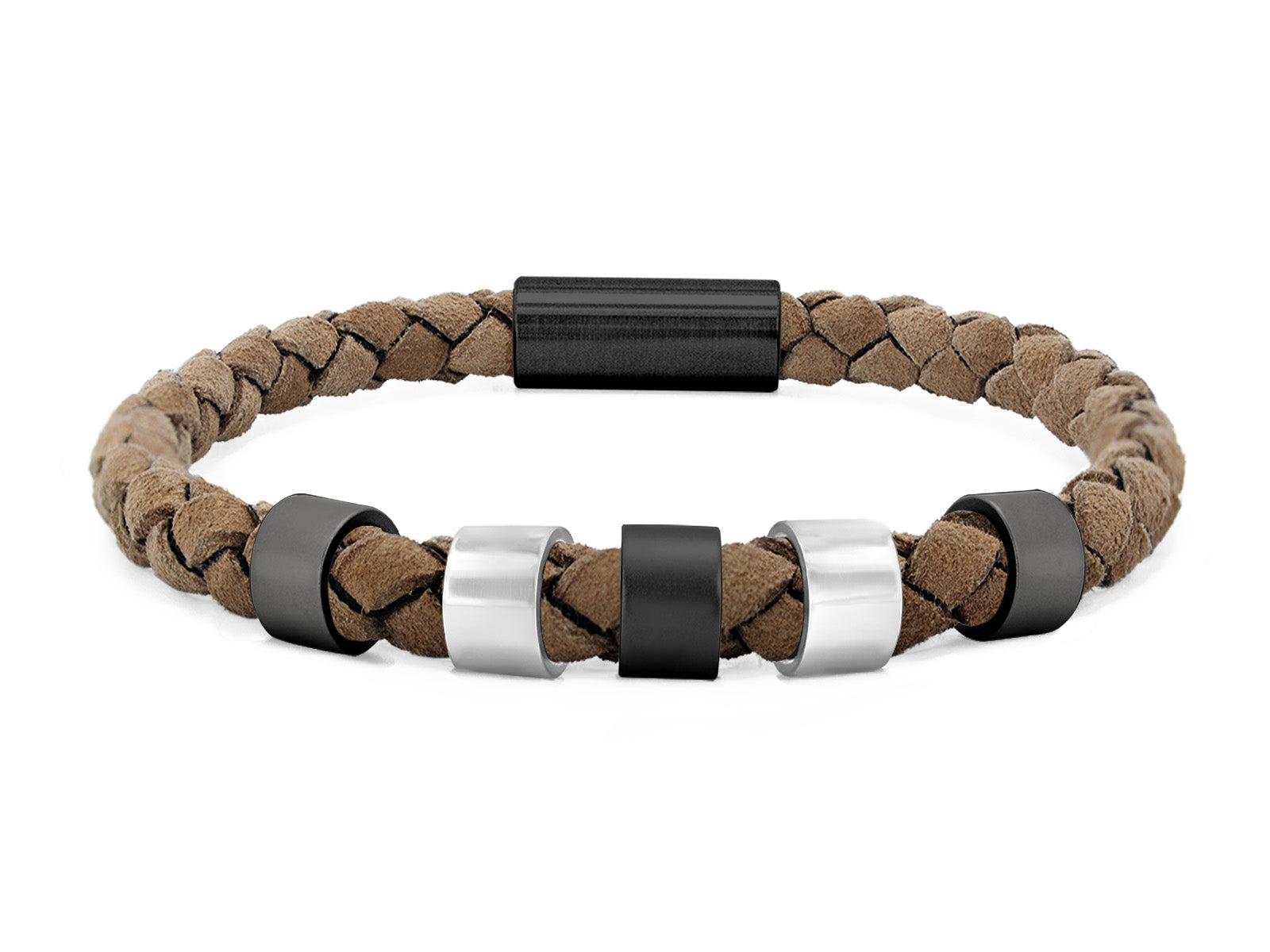 Herrenarmband VELOURS geflochten • Beige